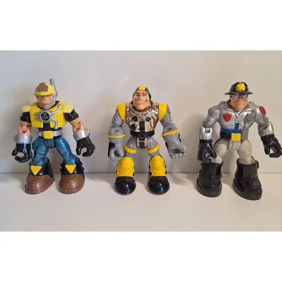 Rescue Heroes Figures Lot 1997-2004 Firefighter Police Wolf Trooper Bill Jake - Picture 3 of 10